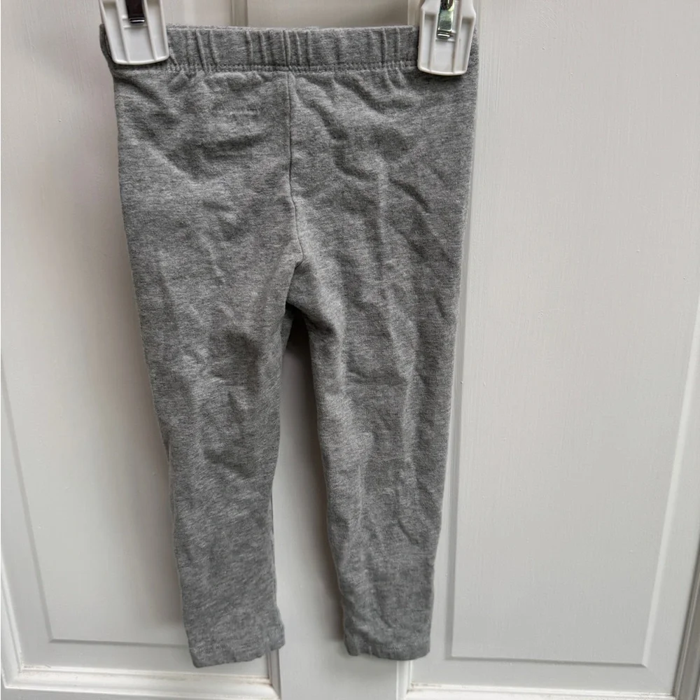 The Children's Place 2T Girls Heather Gray Stretch Comfortable Leggings Pants